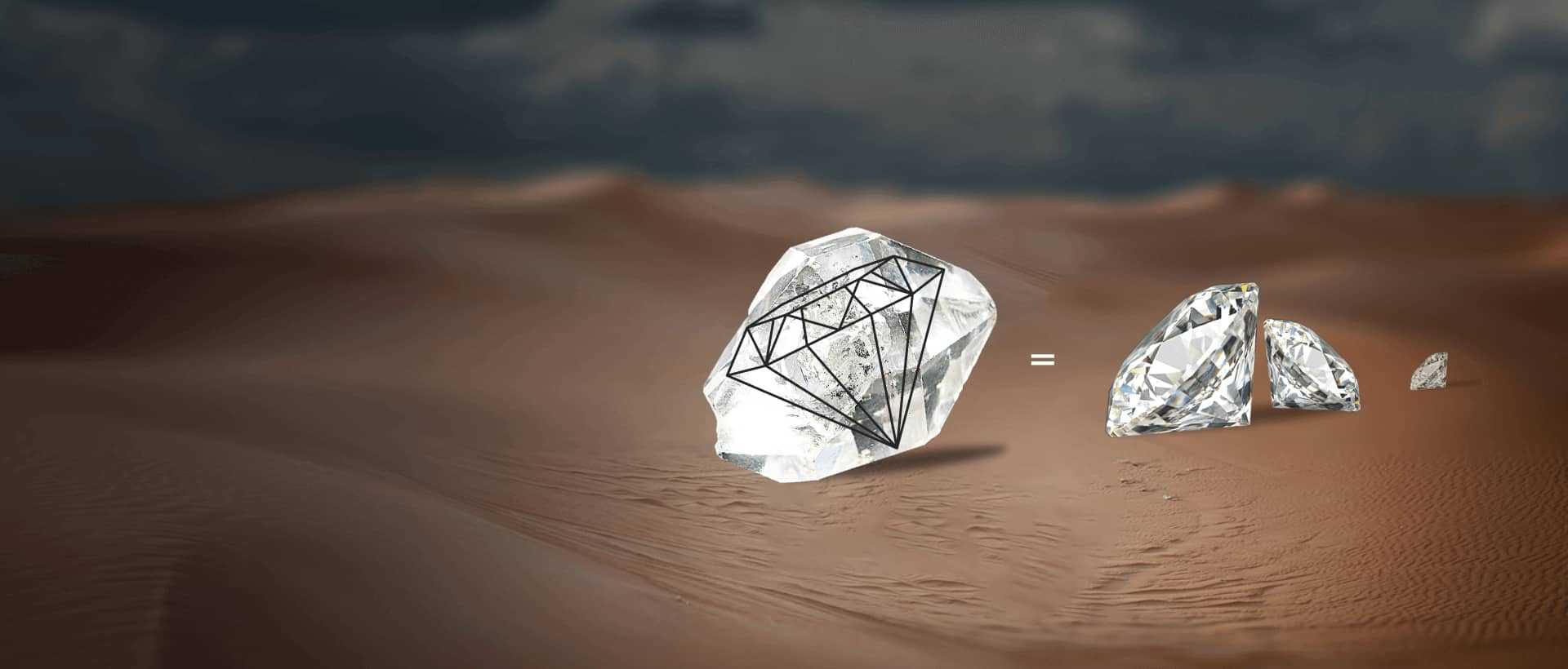 Cut diamond shapes