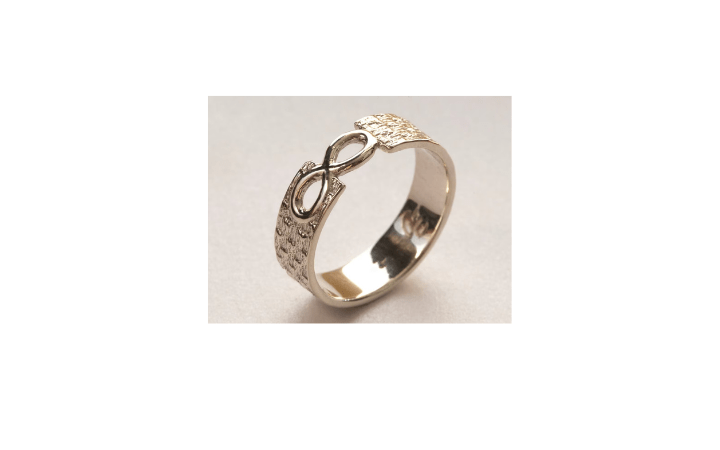 Man infinity symbol wedding band, gold comfort fit wedding ring for him |  Eden Garden Jewelry™