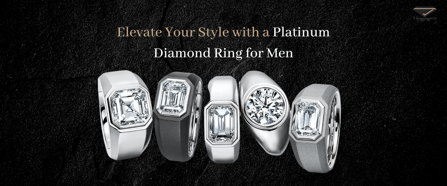 Platinum Men's Diamond & Sapphire Ring - 1800 Loose Diamonds